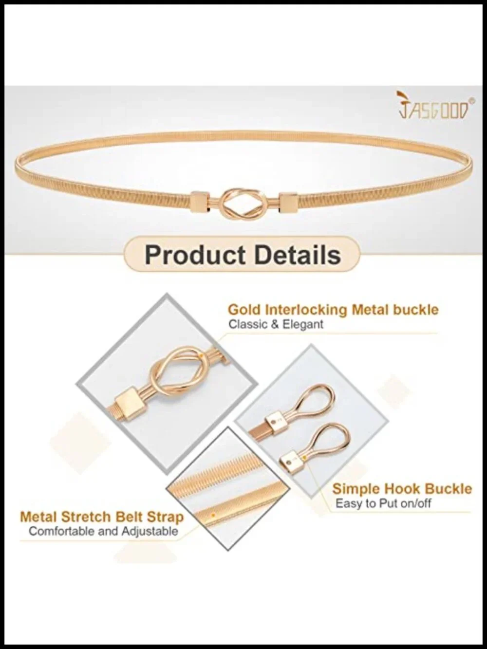 Skinny Elastic Metal Waist Belt Dress Fashion Stretch Belt